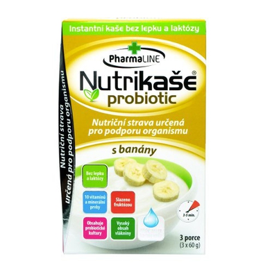 Nutrikaše probiotic s banány 180g (3x60g)