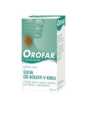 Orofar 2 mg/ml+1,5 mg/ml orm.spr.sol. 1 x 30 ml